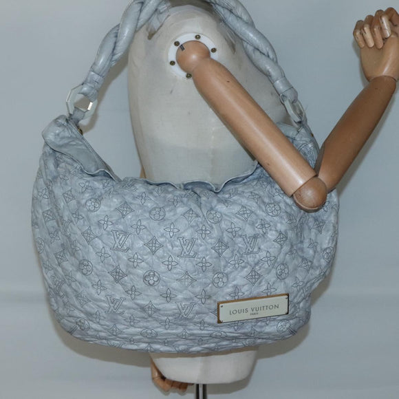 LOUIS VUITTON Monogram Orump Nimbus PM Tote Bag Gray LV Auth bs27266
