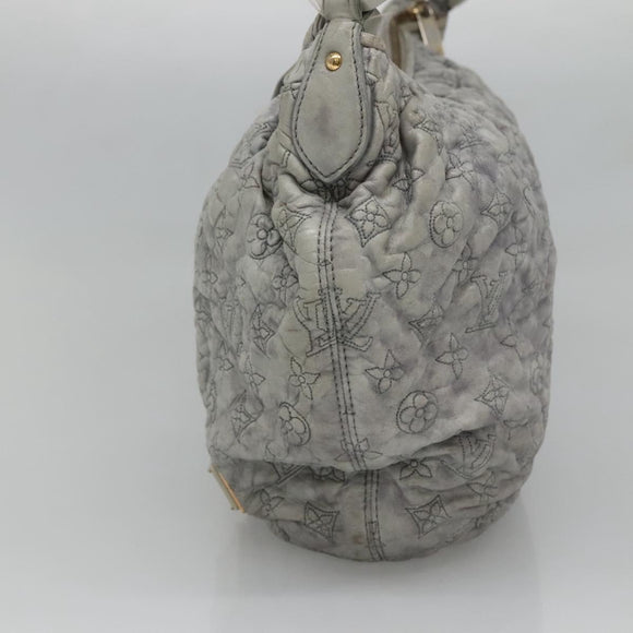 LOUIS VUITTON Monogram Orump Nimbus PM Tote Bag Gray LV Auth bs27266