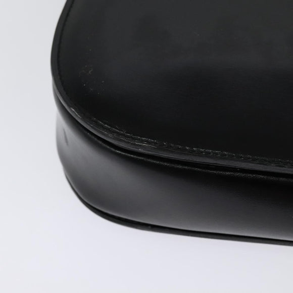 CELINE Shoulder Bag Leather Black Gold Auth bs27281