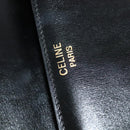 CELINE Shoulder Bag Leather Black Gold Auth bs27281-18