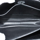 CELINE Shoulder Bag Leather Black Gold Auth bs27281-11