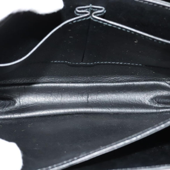 CELINE Shoulder Bag Leather Black Gold Auth bs27281