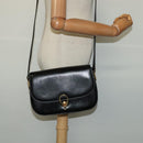 CELINE Shoulder Bag Leather Black Gold Auth bs27281-23