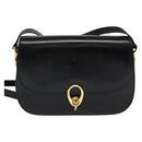 CELINE Shoulder Bag Leather Black Gold Auth bs27281-13