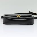 CELINE Shoulder Bag Leather Black Gold Auth bs27281-5