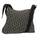 Christian Dior Trotter Canvas Shoulder Bag Navy Silver Auth bs27283-1