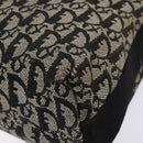 Christian Dior Trotter Canvas Shoulder Bag Navy Silver Auth bs27283-16