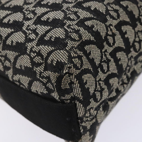 Christian Dior Trotter Canvas Shoulder Bag Navy Silver Auth bs27283