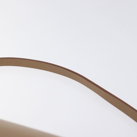 Salvatore Ferragamo Gancini Accessory Pouch Leather Beige Silver Auth bs27288