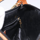 Salvatore Ferragamo Shoulder Bag Leather PVC Black Gold Auth bs27289-19