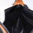 Salvatore Ferragamo Shoulder Bag Leather PVC Black Gold Auth bs27289-20