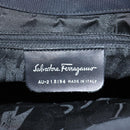 Salvatore Ferragamo Vala Shoulder Bag Nylon Black Silver Auth bs27290-16