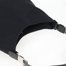 Salvatore Ferragamo Vala Shoulder Bag Nylon Black Silver Auth bs27290-7