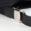 Salvatore Ferragamo Vala Shoulder Bag Nylon Black Silver Auth bs27290-9