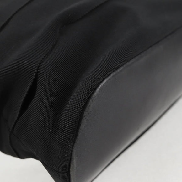 Salvatore Ferragamo Vala Shoulder Bag Canvas Black Silver Auth bs27291