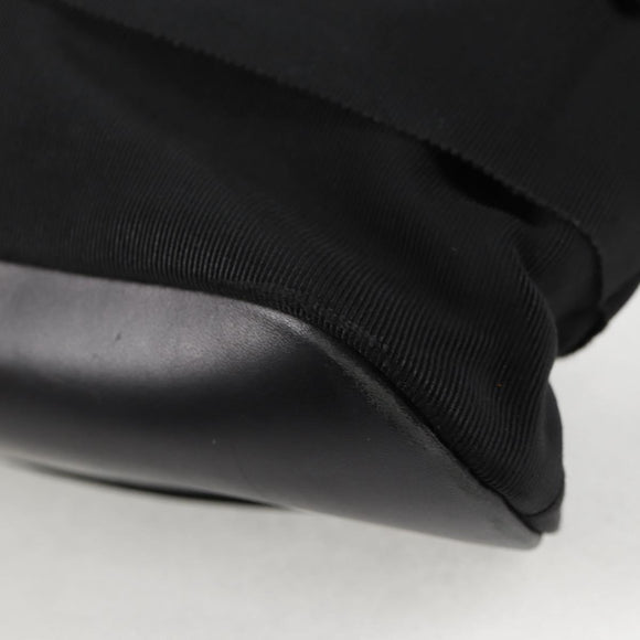 Salvatore Ferragamo Vala Shoulder Bag Canvas Black Silver Auth bs27291