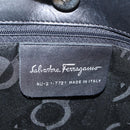 Salvatore Ferragamo Vala Shoulder Bag Canvas Black Silver Auth bs27291-12