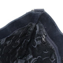 Salvatore Ferragamo Vala Shoulder Bag Canvas Black Silver Auth bs27291-18