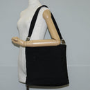 Salvatore Ferragamo Vala Shoulder Bag Canvas Black Silver Auth bs27291-21