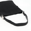 Salvatore Ferragamo Vala Shoulder Bag Canvas Black Silver Auth bs27291-7