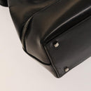 Salvatore Ferragamo Gancini Tote Bag Leather Black Silver Auth bs27292-11