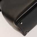 Salvatore Ferragamo Gancini Tote Bag Leather Black Silver Auth bs27292-13