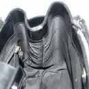 Salvatore Ferragamo Gancini Tote Bag Leather Black Silver Auth bs27292-16