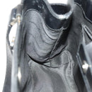 Salvatore Ferragamo Gancini Tote Bag Leather Black Silver Auth bs27292-17