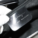 Salvatore Ferragamo Gancini Tote Bag Leather Black Silver Auth bs27292-21