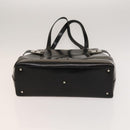 Salvatore Ferragamo Gancini Tote Bag Leather Black Silver Auth bs27292-9