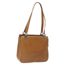 Salvatore Ferragamo Gancini Tote Bag Leather Brown Silver Auth bs27293-1
