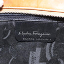 Salvatore Ferragamo Gancini Tote Bag Leather Brown Silver Auth bs27293-16