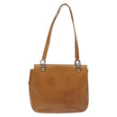 Salvatore Ferragamo Gancini Tote Bag Leather Brown Silver Auth bs27293-3