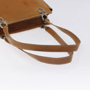 Salvatore Ferragamo Gancini Tote Bag Leather Brown Silver Auth bs27293-7