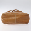 Salvatore Ferragamo Gancini Tote Bag Leather Brown Silver Auth bs27293-9
