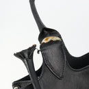 Salvatore Ferragamo Gancini Tote Bag Leather Black Silver Auth bs27294-10