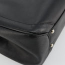 Salvatore Ferragamo Gancini Tote Bag Leather Black Silver Auth bs27294-14