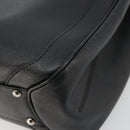 Salvatore Ferragamo Gancini Tote Bag Leather Black Silver Auth bs27294-15