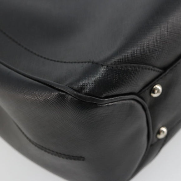 Salvatore Ferragamo Gancini Tote Bag Leather Black Silver Auth bs27294