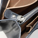 Salvatore Ferragamo Gancini Tote Bag Leather Black Silver Auth bs27294-24