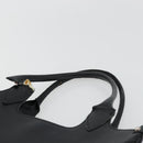 Salvatore Ferragamo Gancini Tote Bag Leather Black Silver Auth bs27294-8