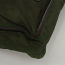 PRADA Tote Bag Nylon Khaki Silver Auth bs27300-15