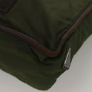 PRADA Tote Bag Nylon Khaki Silver Auth bs27300-16