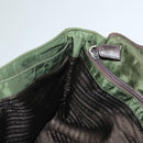 PRADA Tote Bag Nylon Khaki Silver Auth bs27300-22