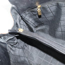 CELINE Macadam Canvas Hand Bag Enamel Brown Gold Auth bs27304-20