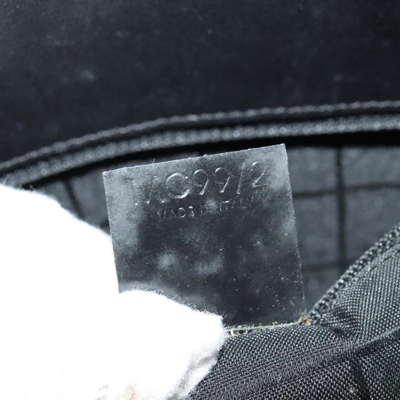 CELINE Macadam Canvas Hand Bag Enamel Brown Gold Auth bs27304