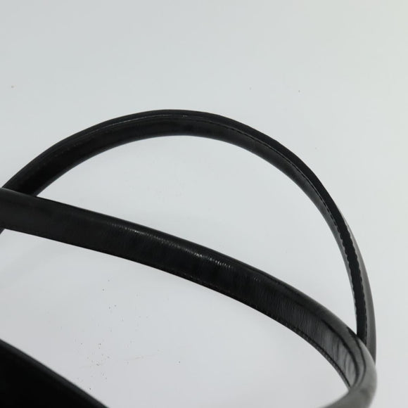 CELINE Macadam Canvas Hand Bag Enamel Brown Gold Auth bs27304