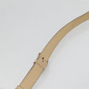 CELINE Hand Bag Leather 2way Beige Silver Auth bs27306-15