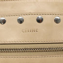 CELINE Hand Bag Leather 2way Beige Silver Auth bs27306-19