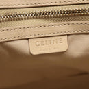 CELINE Hand Bag Leather 2way Beige Silver Auth bs27306-20